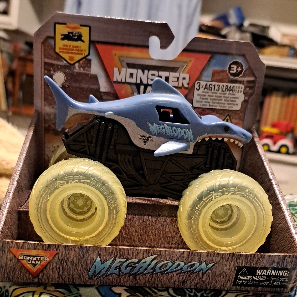 Monster Jam Megalodon Shark Toy Truck 1/43 Scale Size